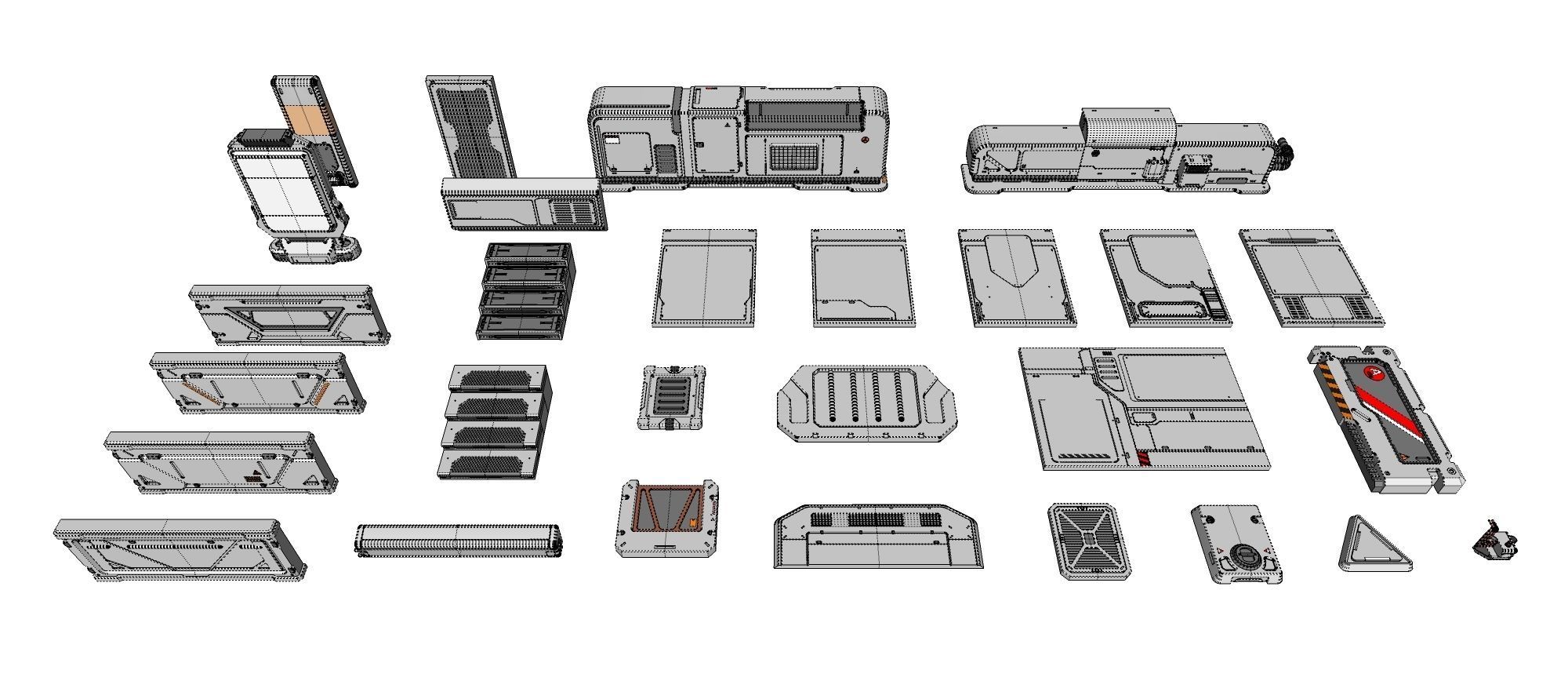 sci-fi Architecture kitbash 12 3D model_15