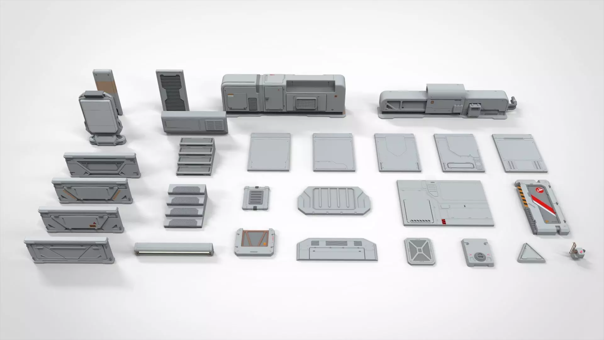 sci-fi Architecture kitbash 12 3D model_0