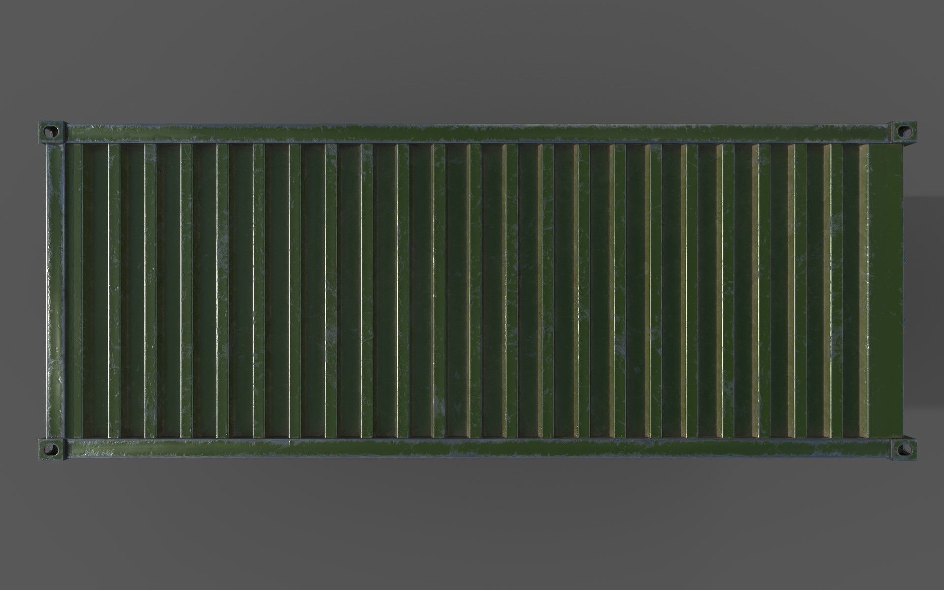 Green Shipping Container PBR Low-Poly 3D Game Ready Model Low-poly 3D model_5