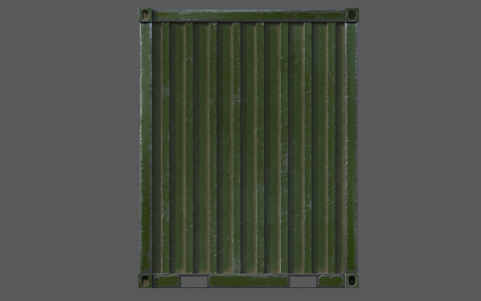 Green Shipping Container PBR Low-Poly 3D Game Ready Model Low-poly 3D model_8