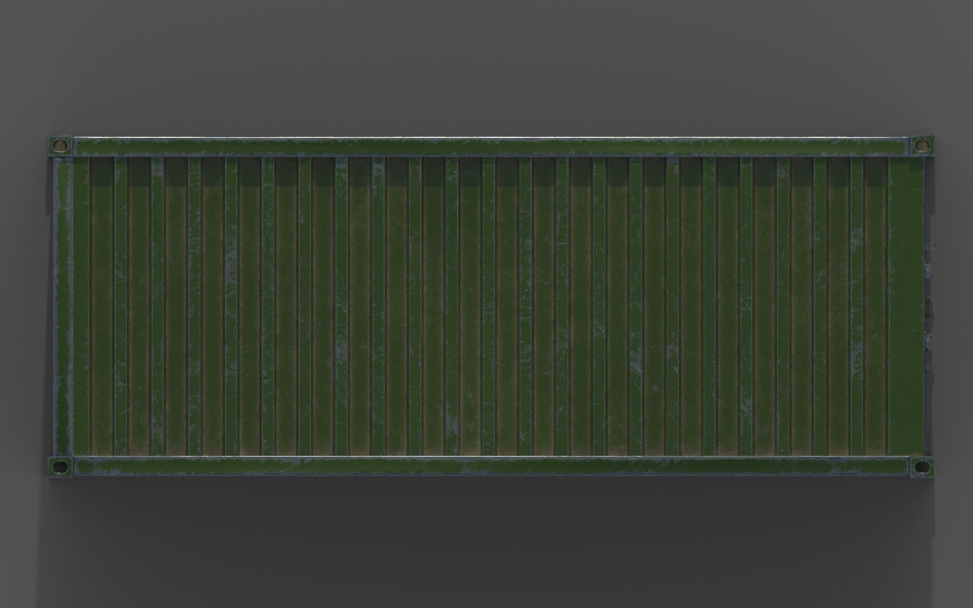 Green Shipping Container PBR Low-Poly 3D Game Ready Model Low-poly 3D model_10