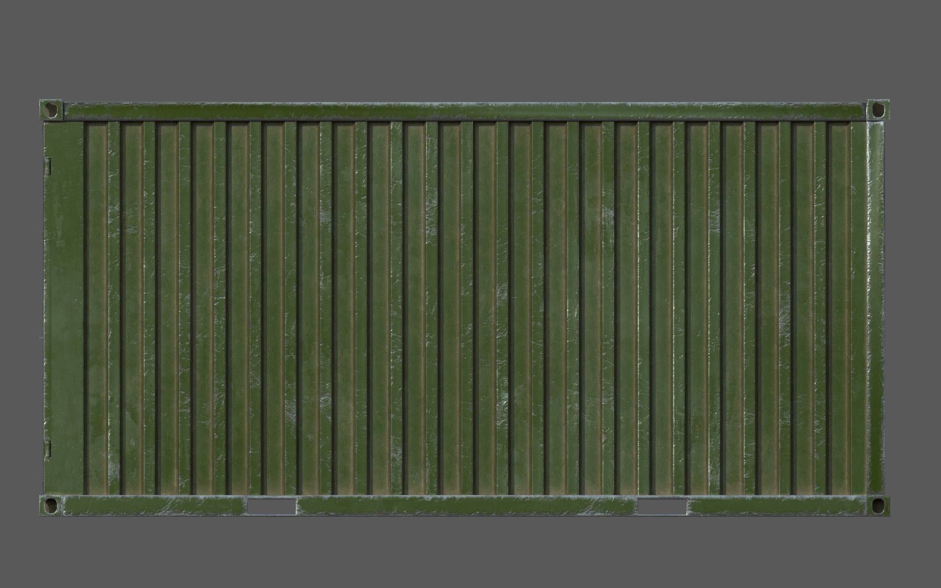 Green Shipping Container PBR Low-Poly 3D Game Ready Model Low-poly 3D model_7