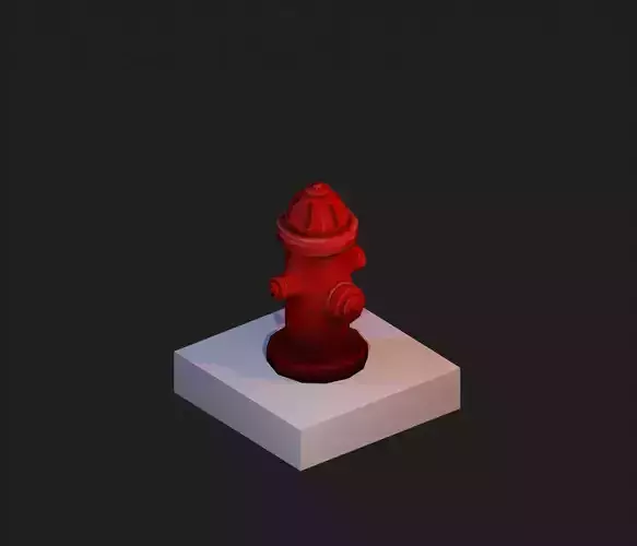 Hydrant low poly game model Free low-poly 3D model