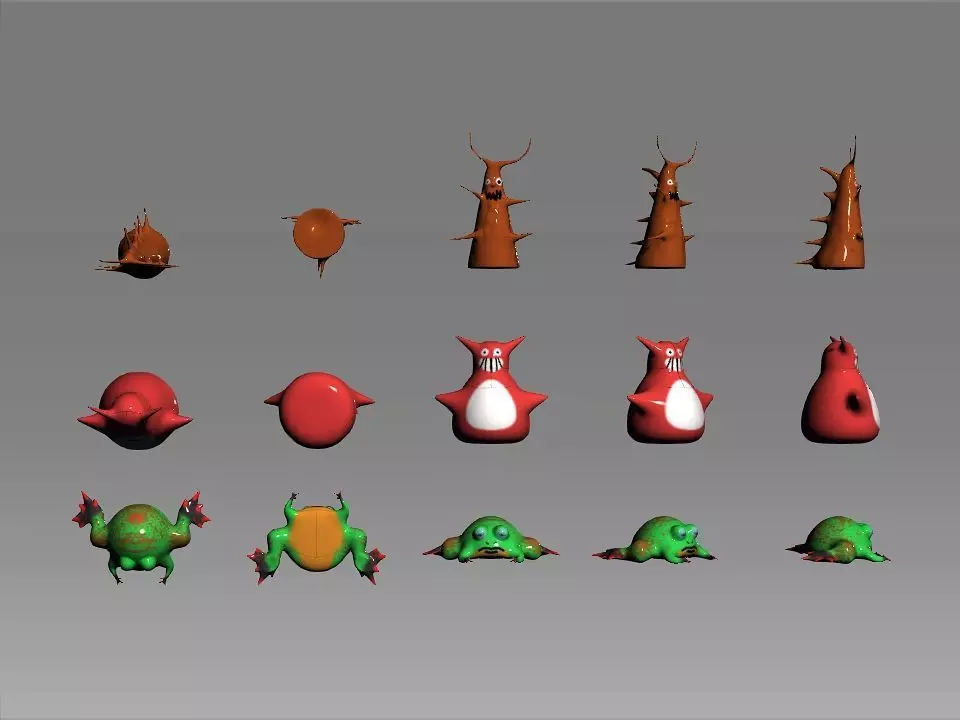 Beast toys decoration Low-poly 3D model_0