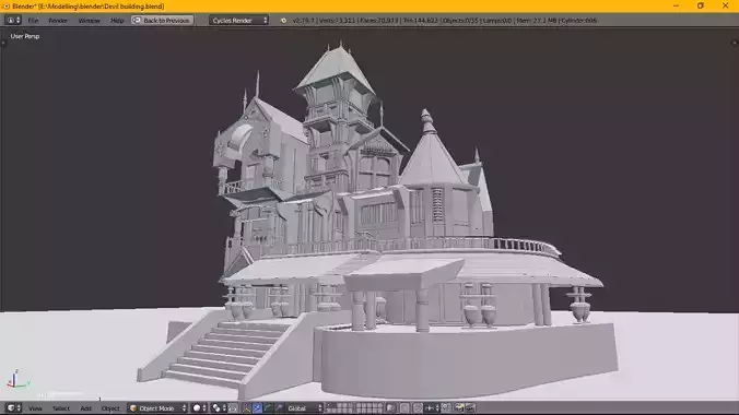 Medivel House at just 03 Dollars Low-poly 3D model