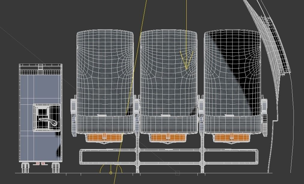 collection airplane chair 3 colors  3D model_14