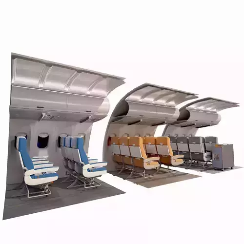 collection airplane chair 3 colors  3D model
