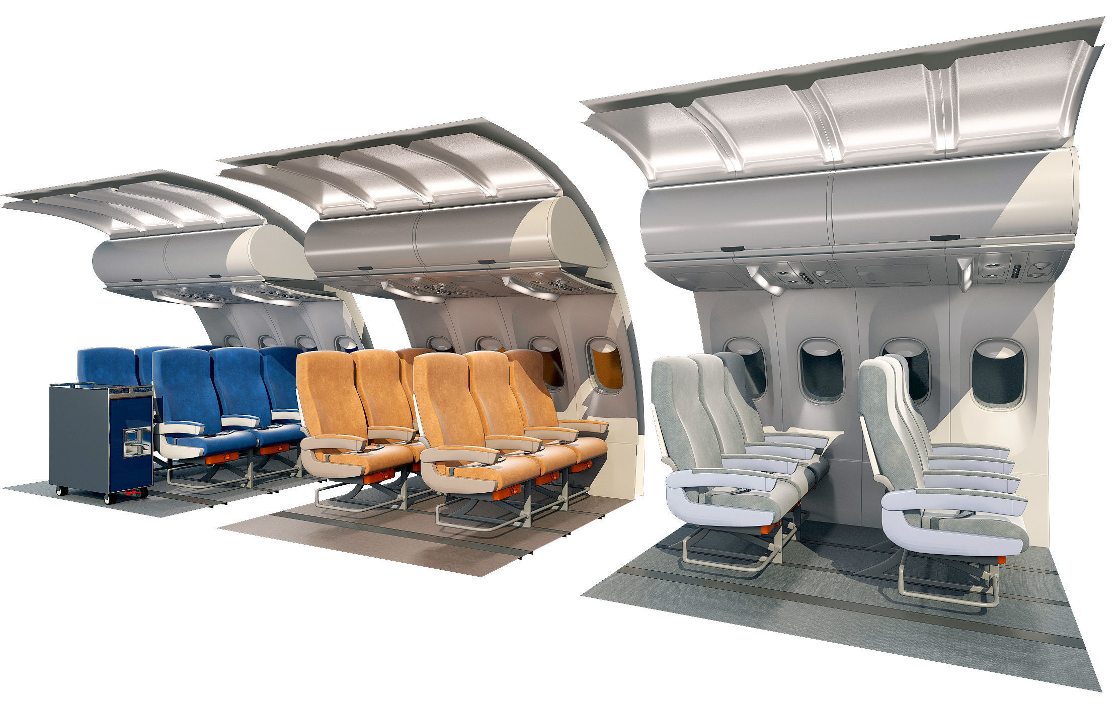 collection airplane chair 3 colors  3D model_5