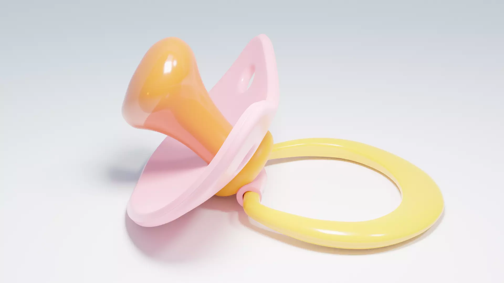 uv unwrapped plastic baby pacifier  3D model_0