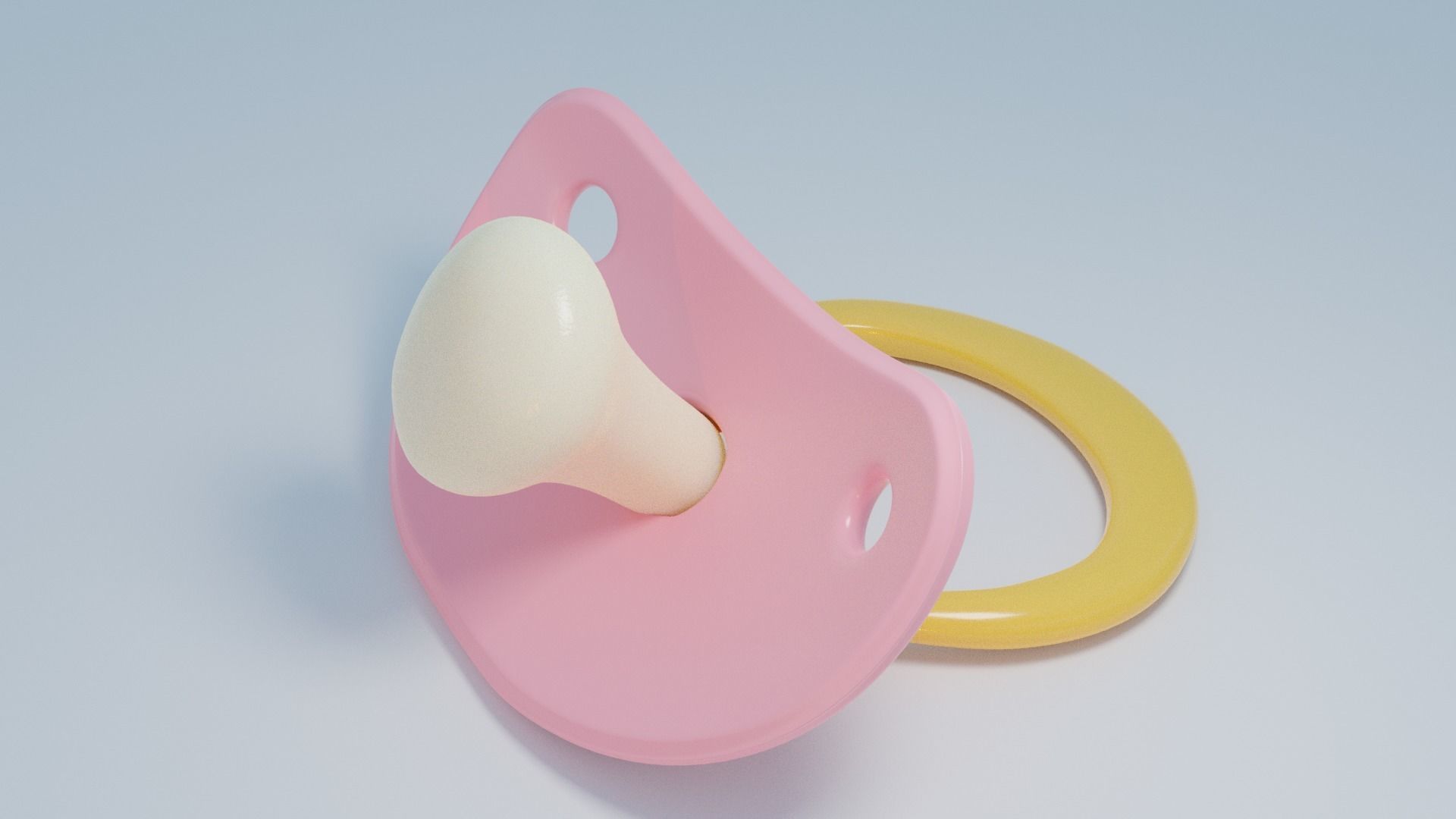 uv unwrapped plastic baby pacifier  3D model_1