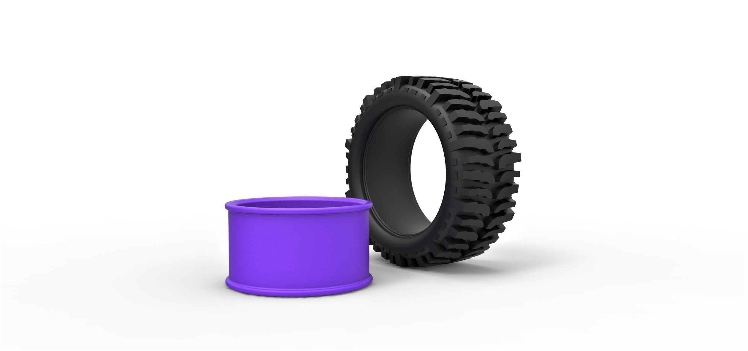 Offroad wheel for lifted trucks 3D print model_6