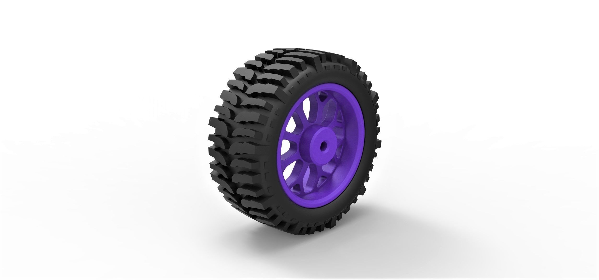 Offroad wheel for lifted trucks 3D print model_3