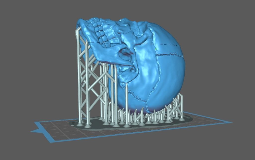 Skull human 3D print model_14