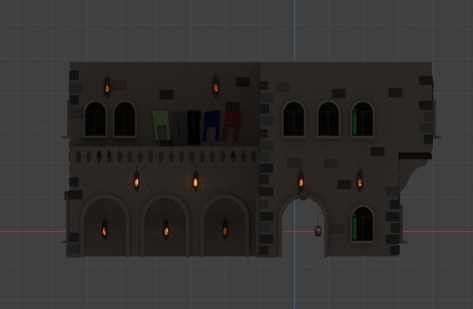 House for Game Low-poly 3D model_13