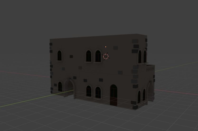 House for Game Low-poly 3D model_2