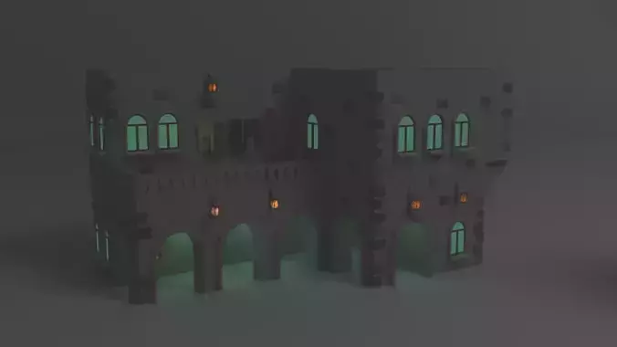 House for Game Low-poly 3D model