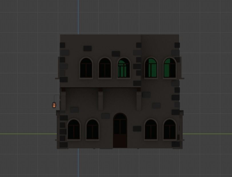 House for Game Low-poly 3D model_4