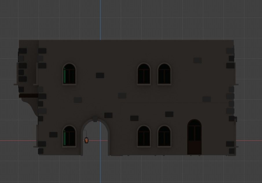 House for Game Low-poly 3D model_5