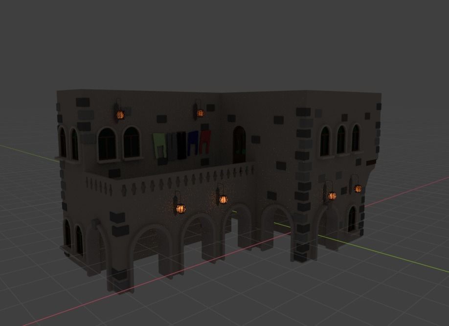 House for Game Low-poly 3D model_10