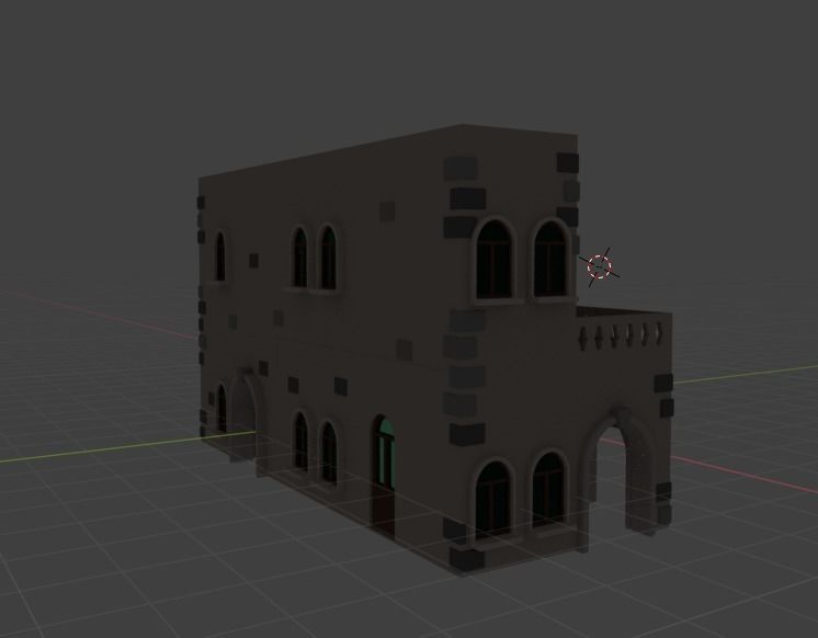 House for Game Low-poly 3D model_9