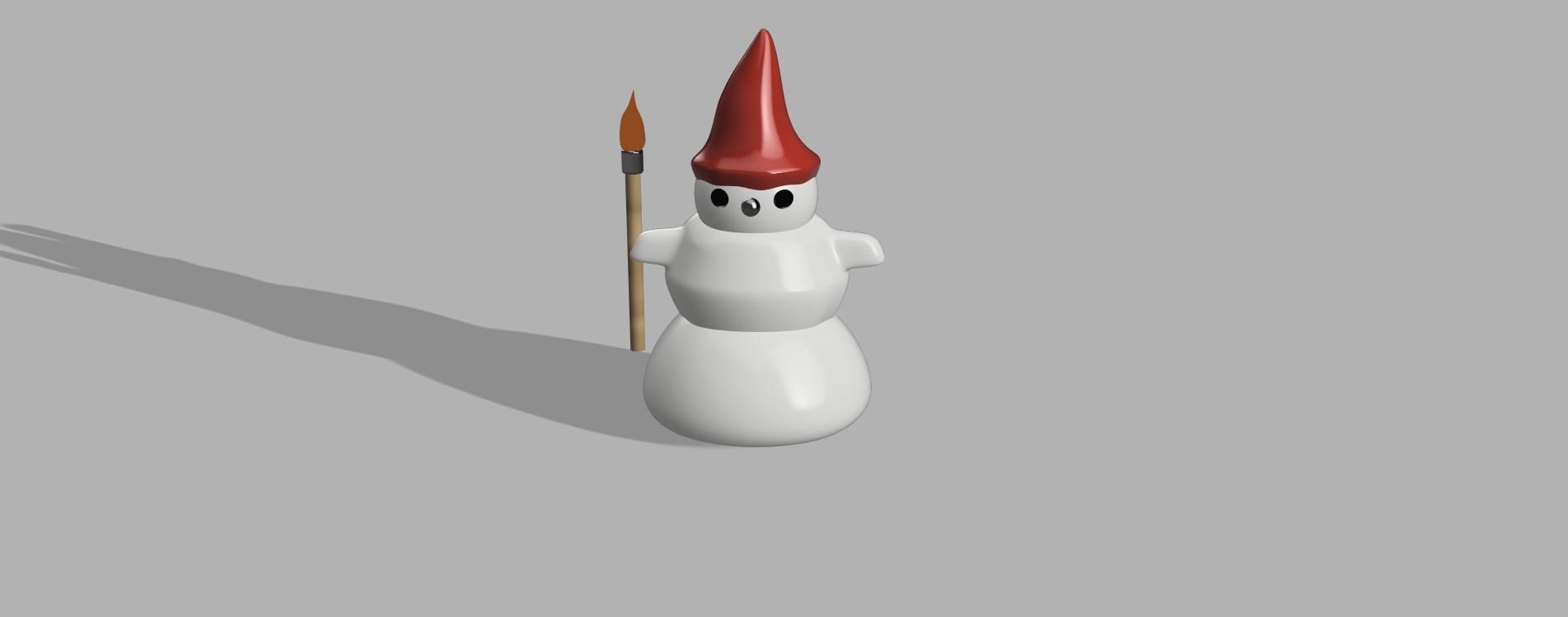Snowmen and Christmas tree 3D print model_10
