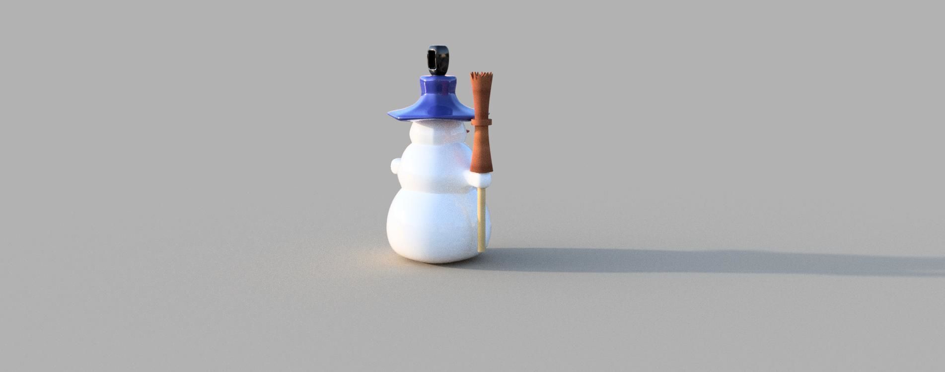 Snowmen and Christmas tree 3D print model_1