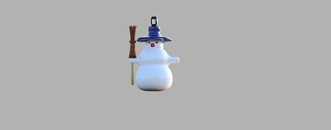 Snowmen and Christmas tree 3D print model