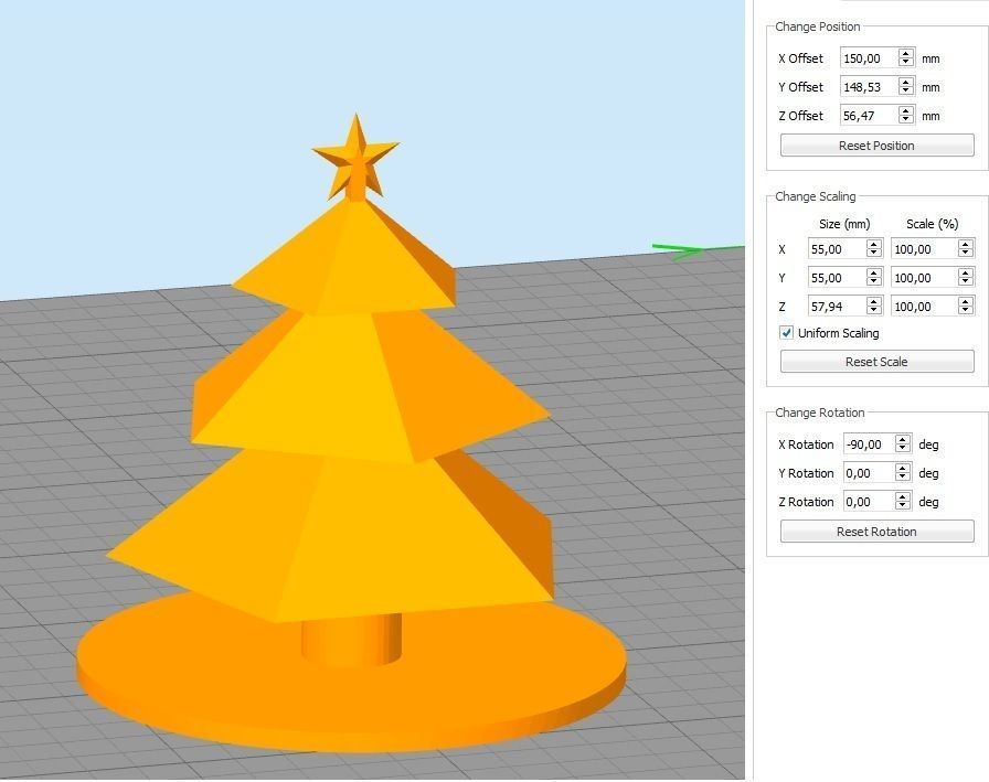 Snowmen and Christmas tree 3D print model_11