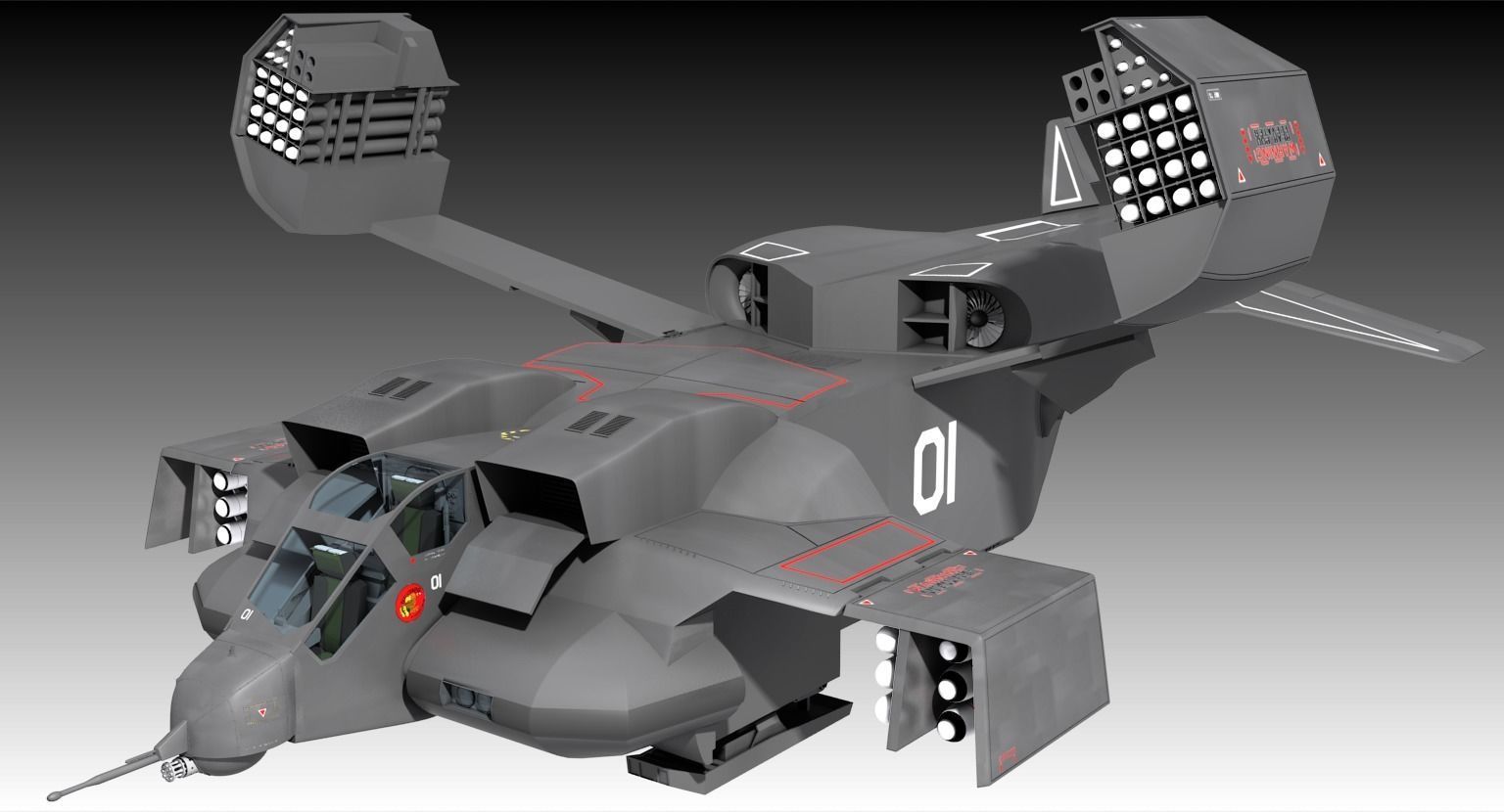 Aliens USMC Dropship Free 3D model_14