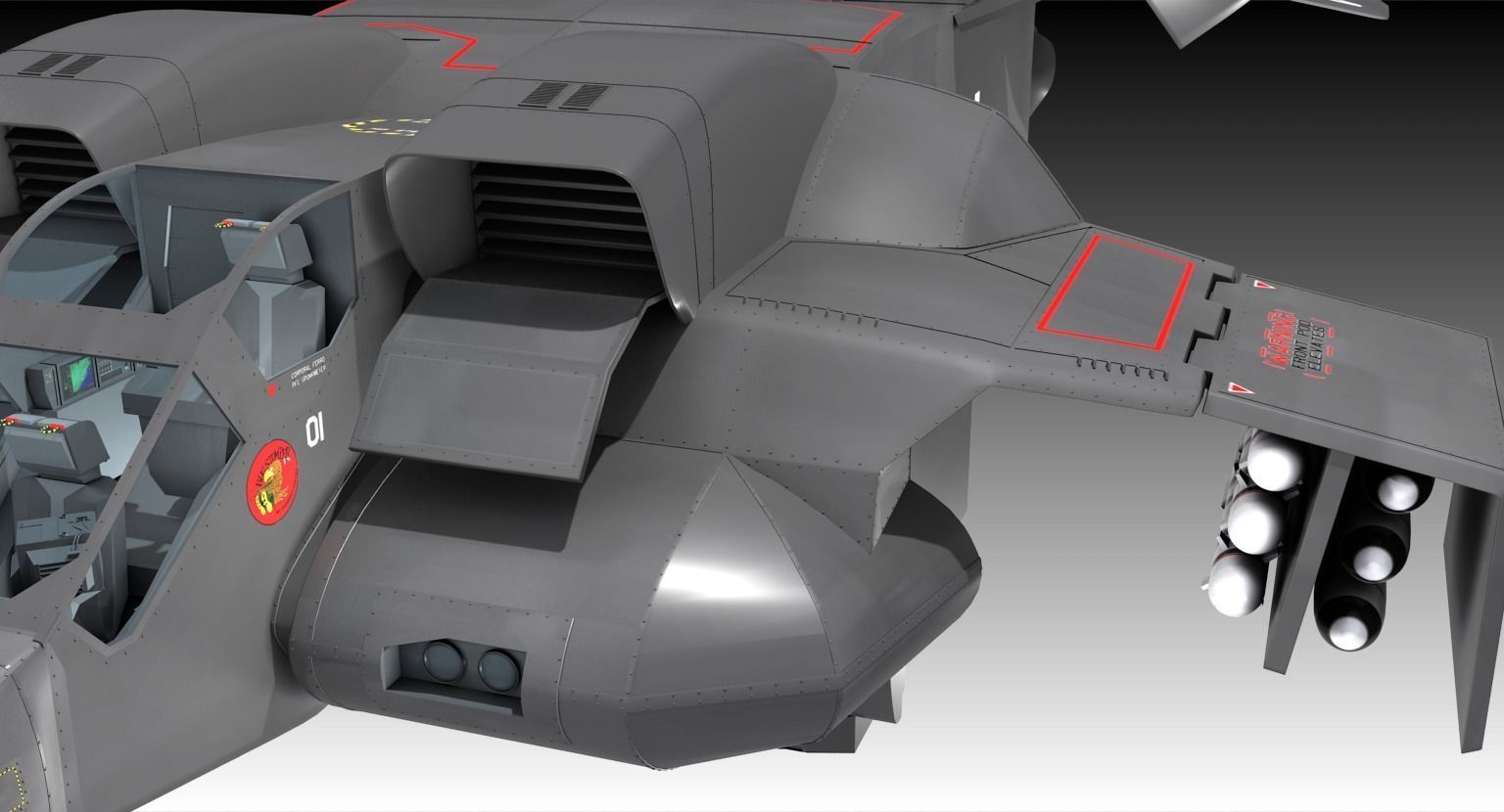 Aliens USMC Dropship Free 3D model_13