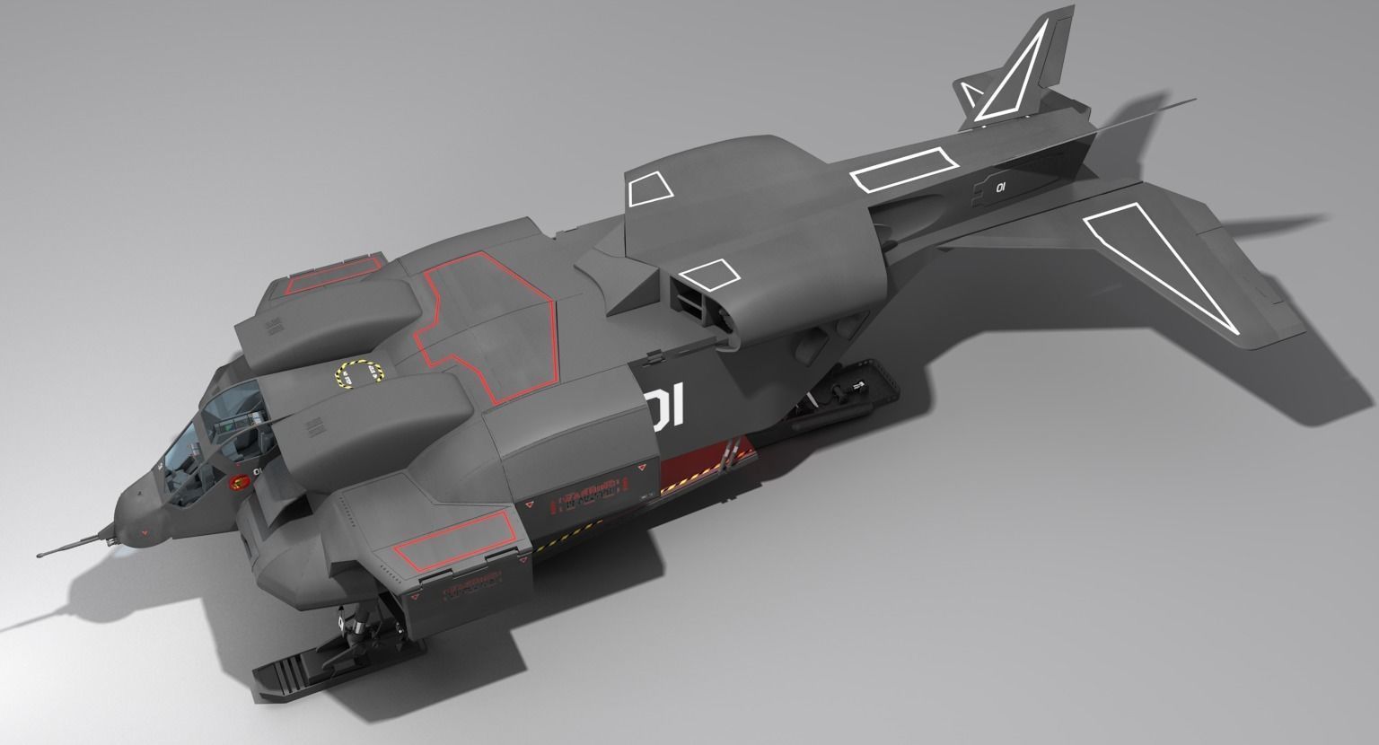 Aliens USMC Dropship Free 3D model_10