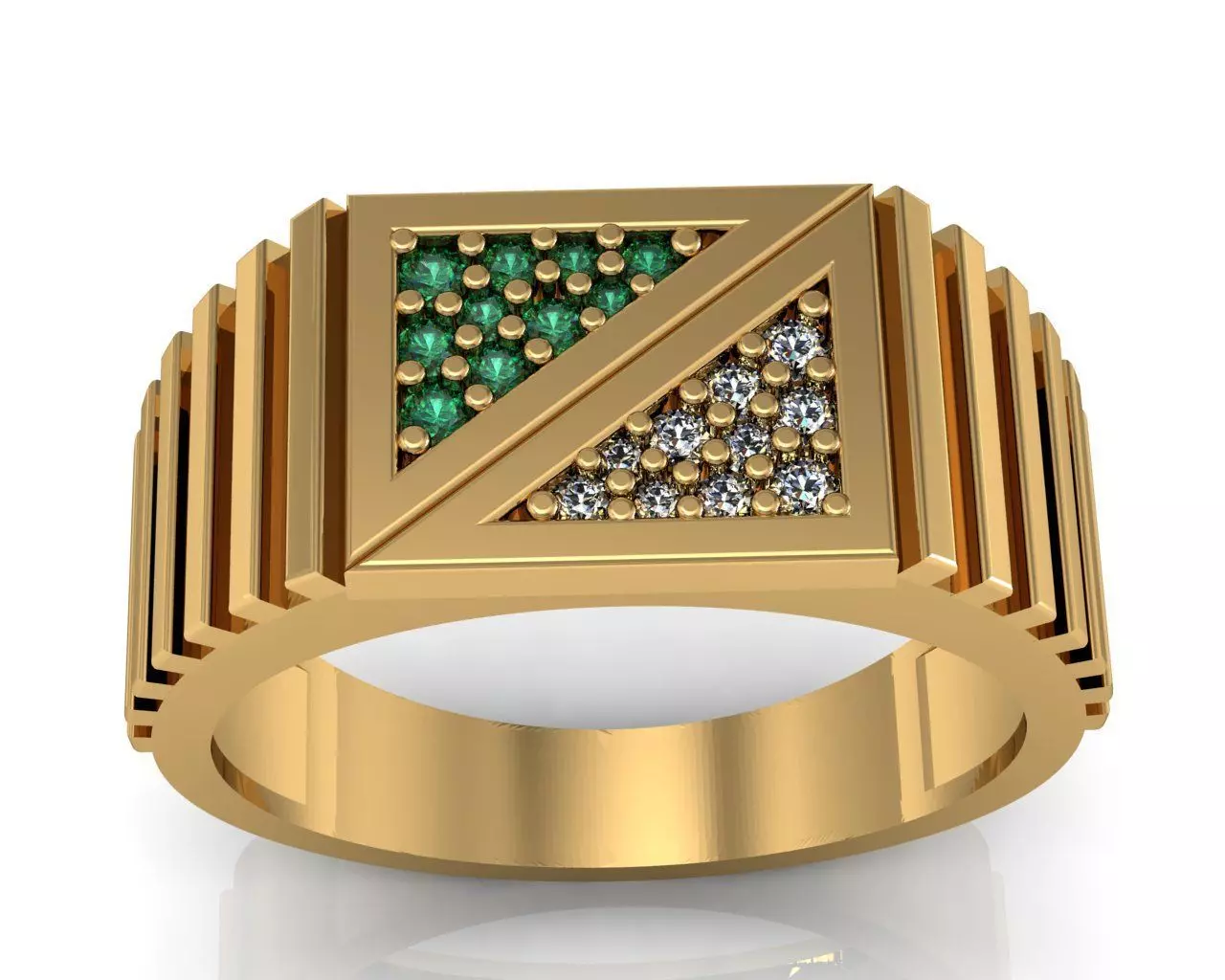 DIAMOND GENTS RING CAN PRINT WITH ANY CAM MACHINE 3D print model_0