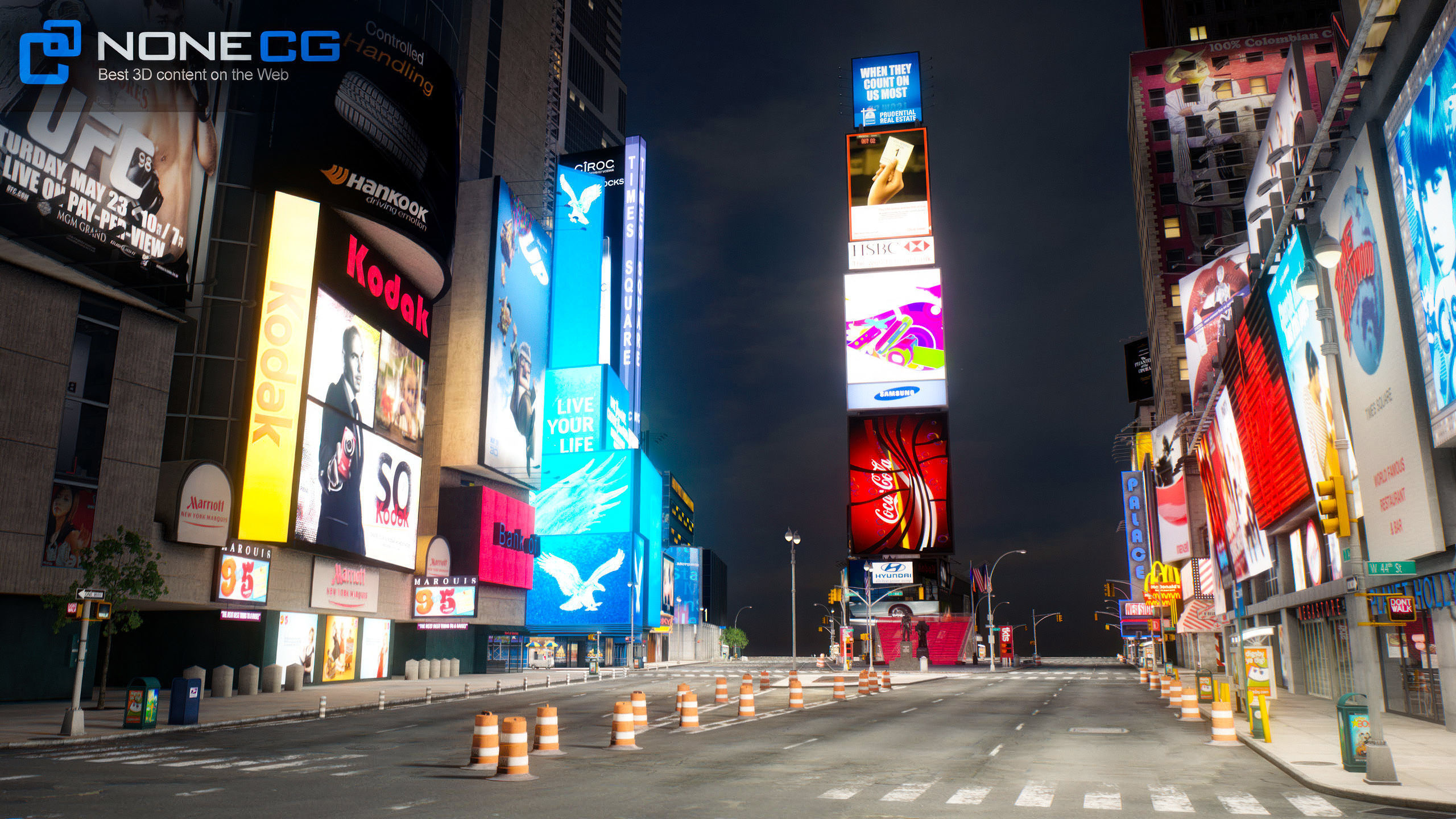 NYC Times Square v2 3D model_7