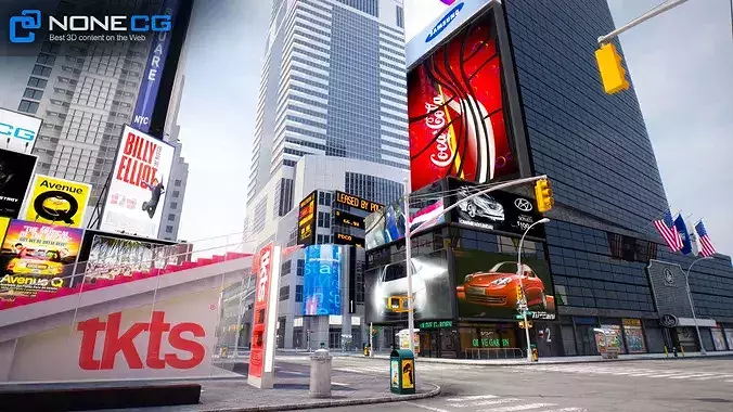 New York Times Square v2 3D model 5