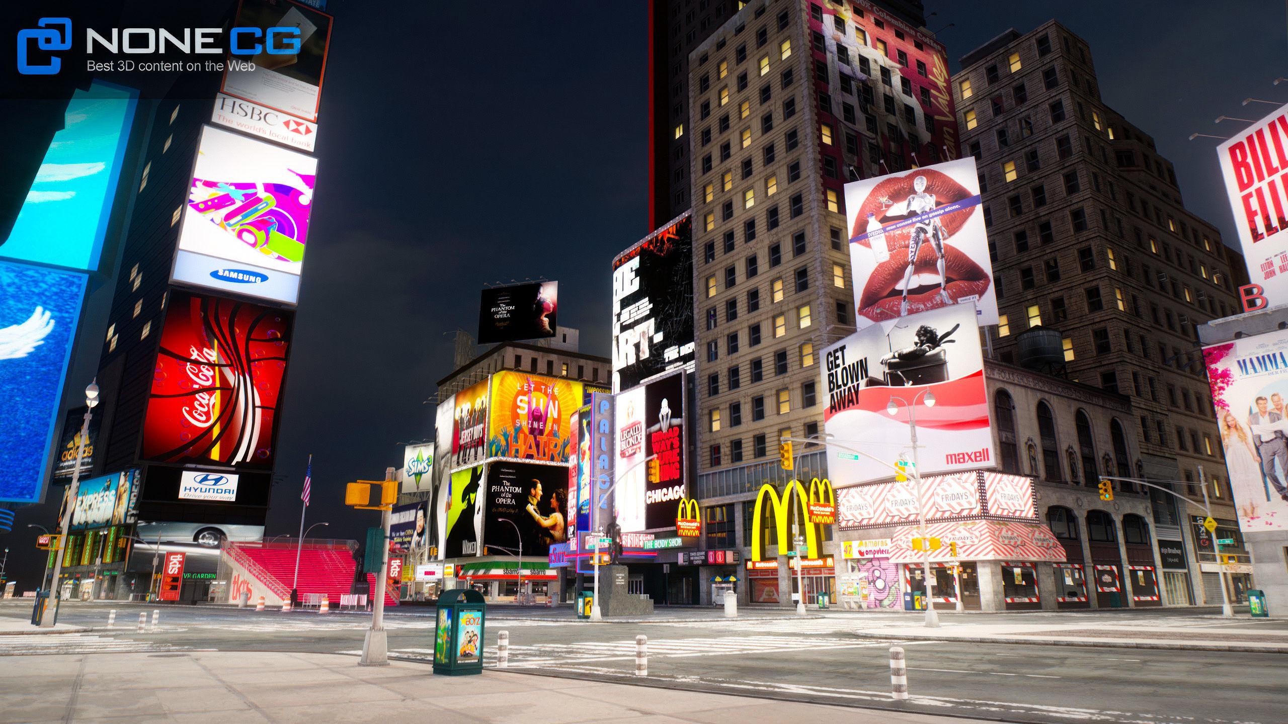 NYC Times Square v2 3D model_12
