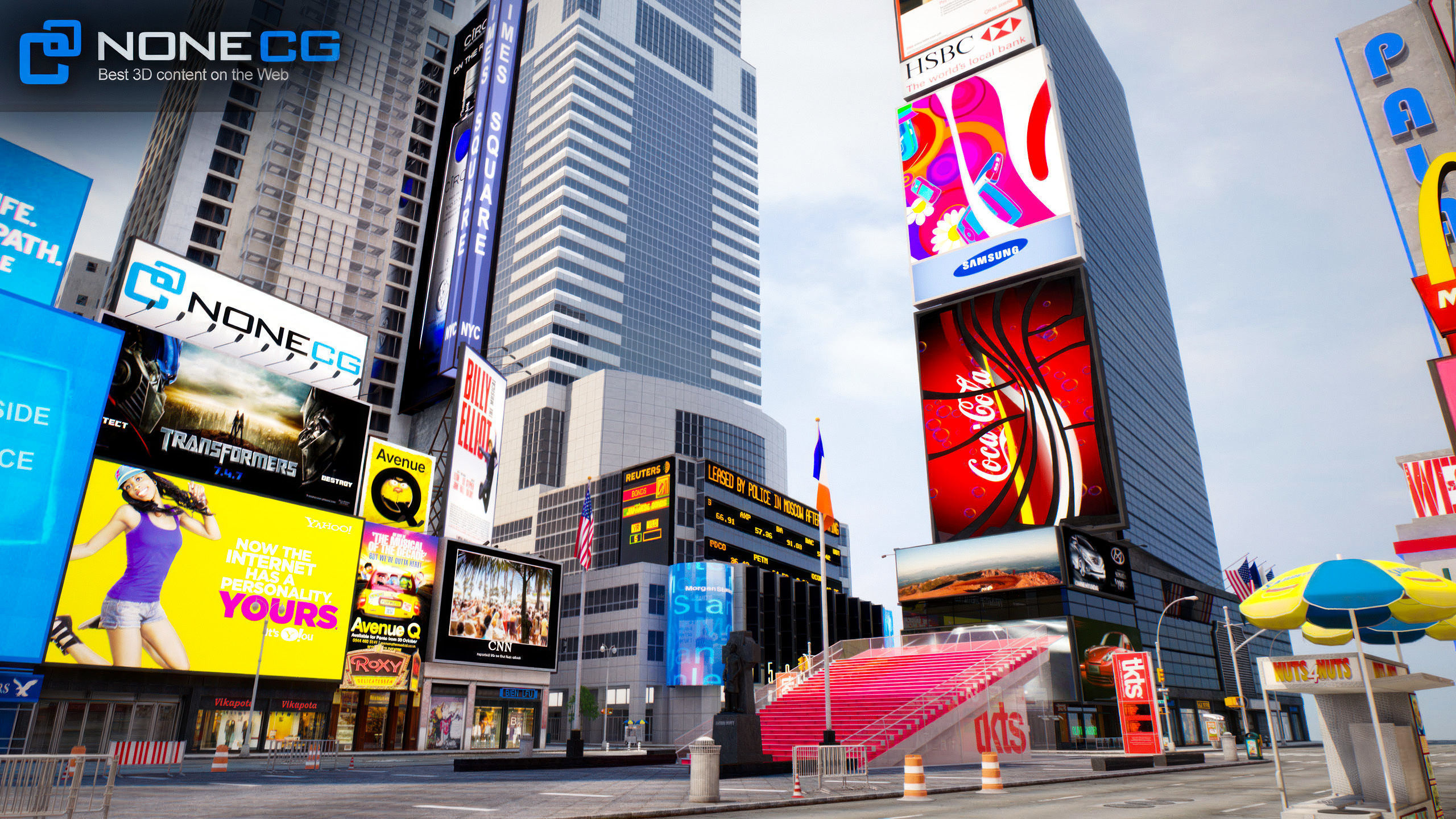 NYC Times Square v2 3D model_16