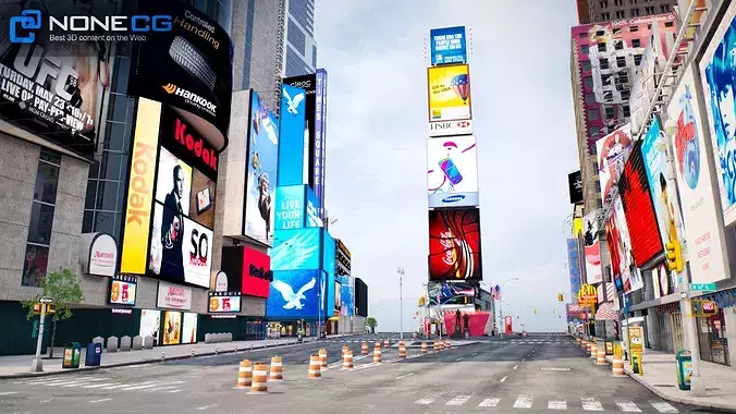 New York Times Square v2 3D model 7