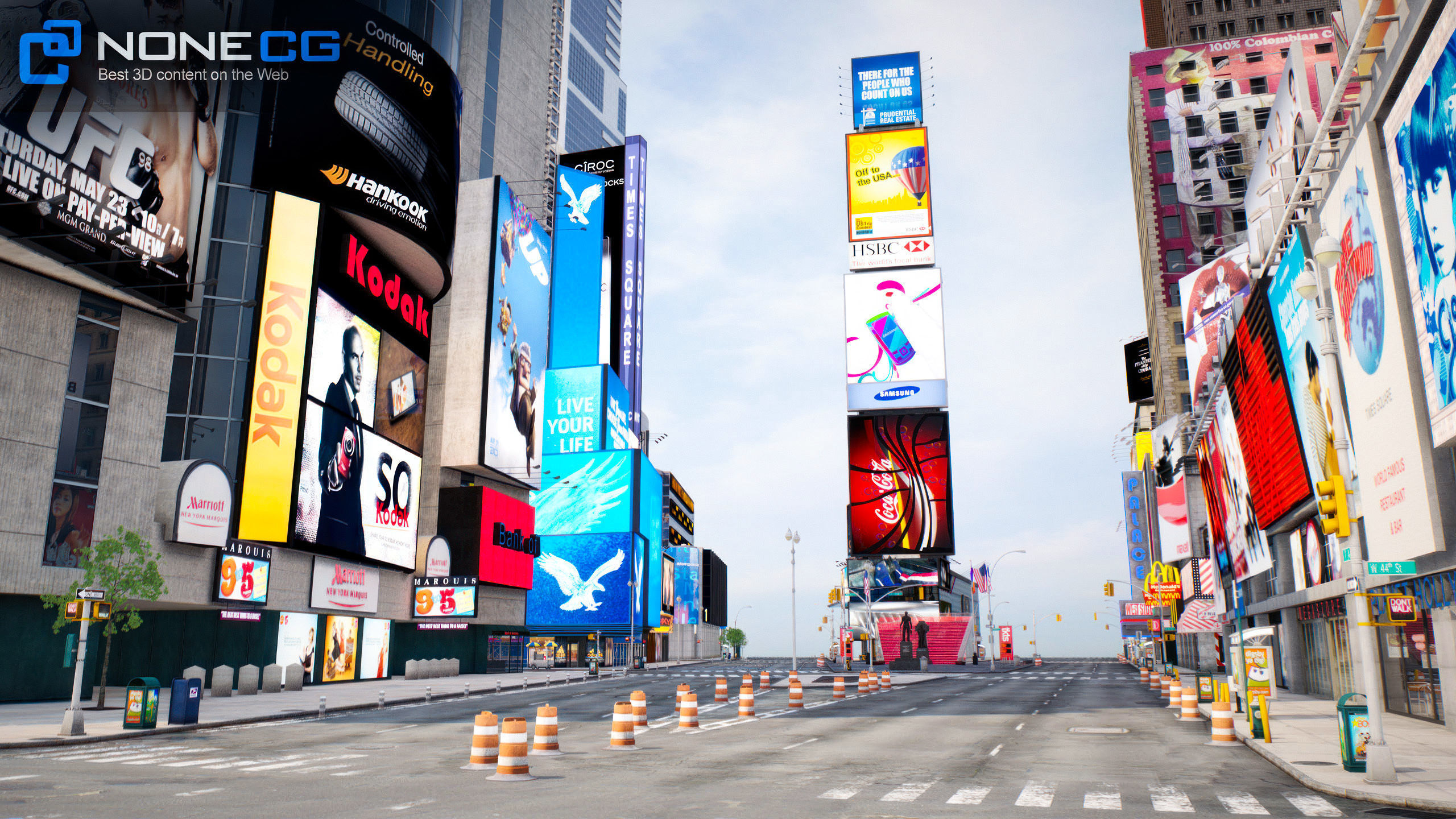 NYC Times Square v2 3D model_6