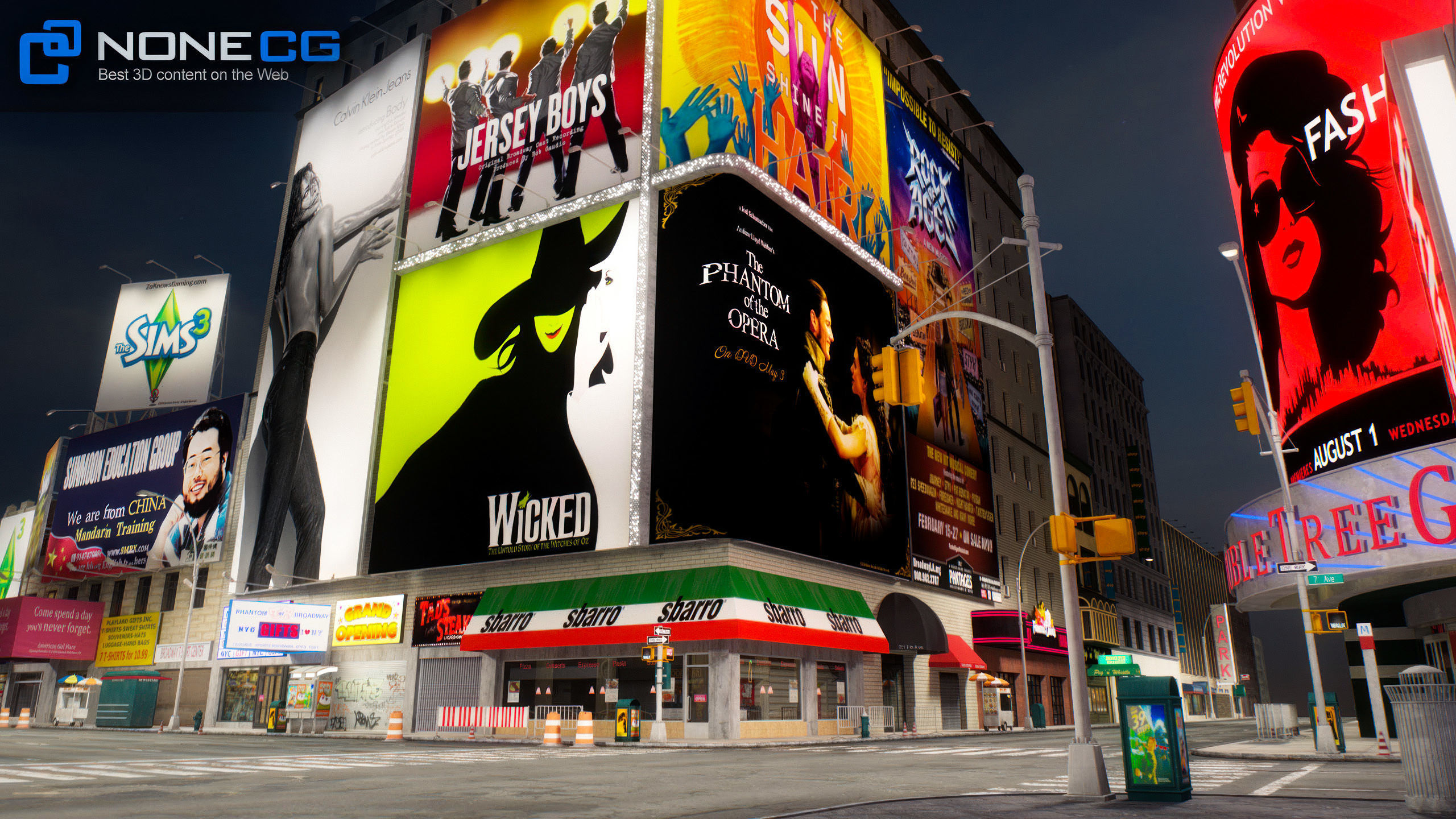 NYC Times Square v2 3D model_36