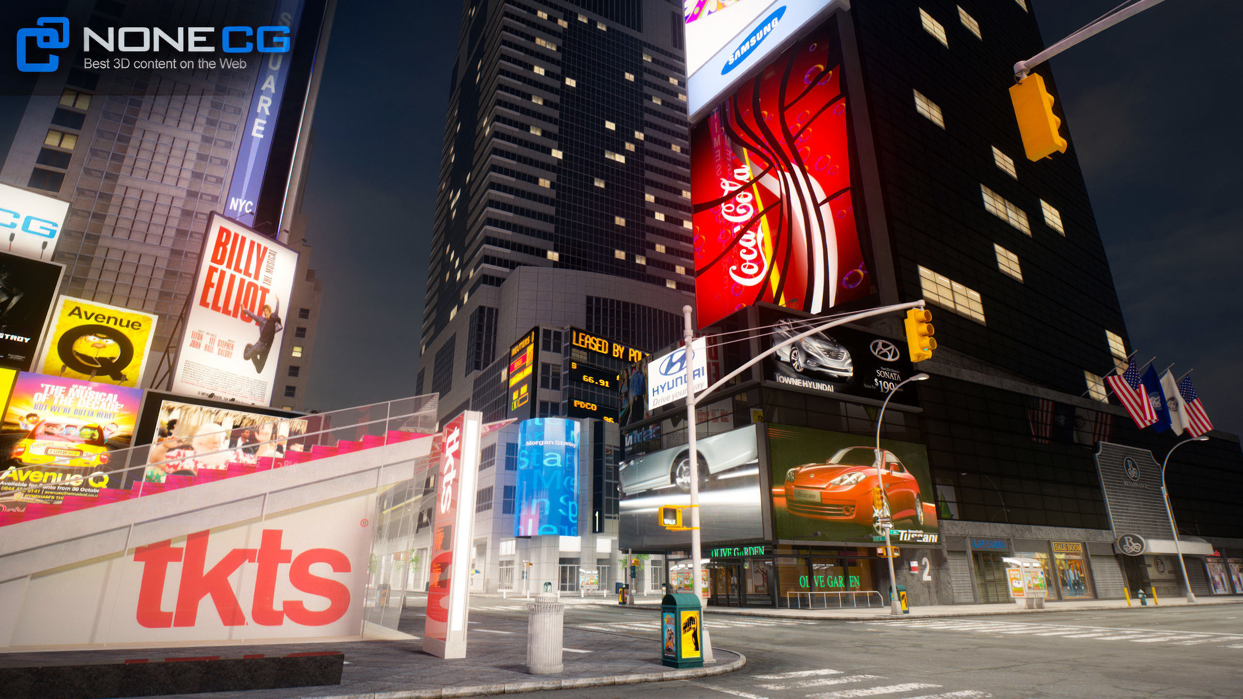 NYC Times Square v2 3D model_5