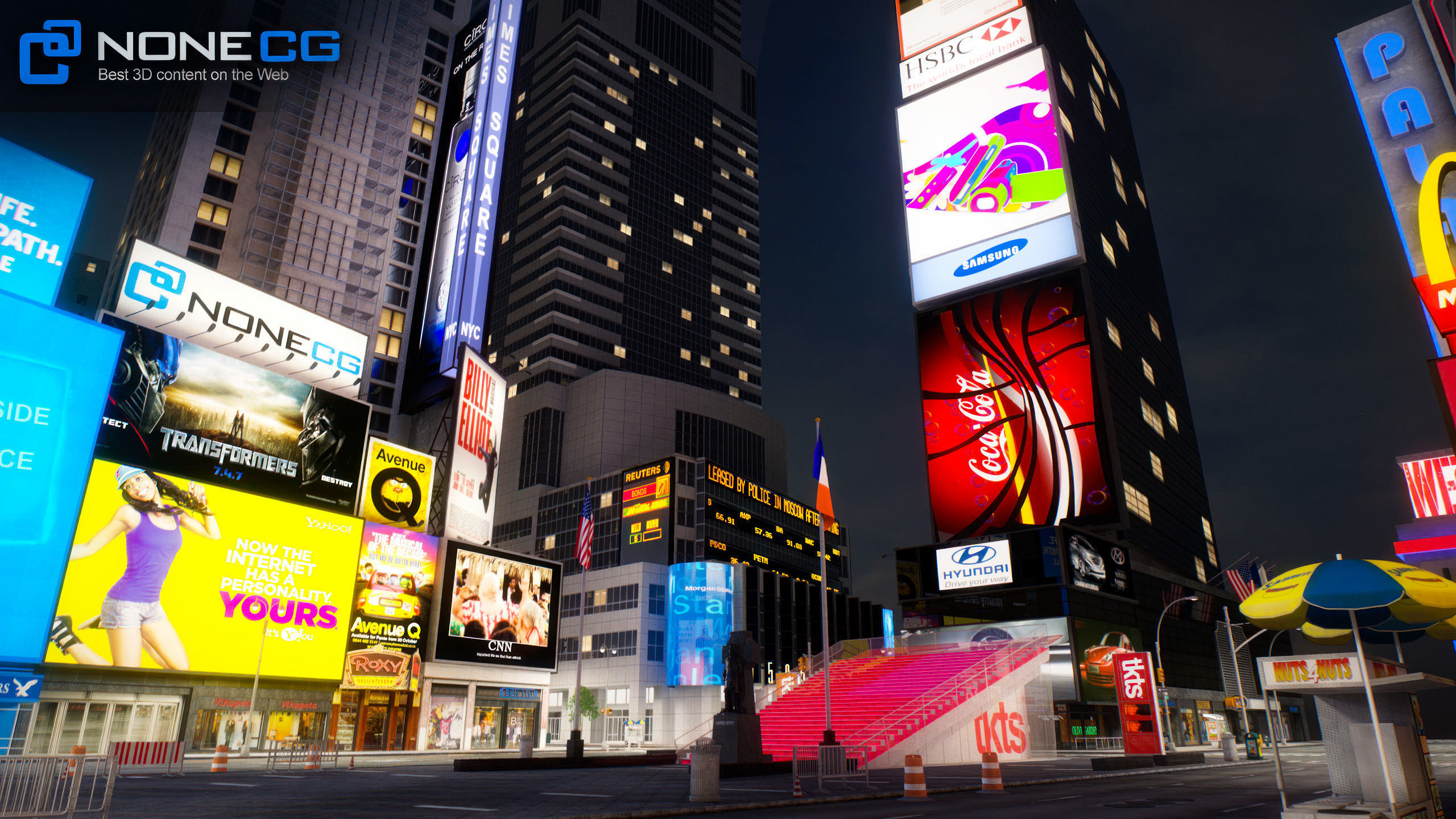 NYC Times Square v2 3D model_17