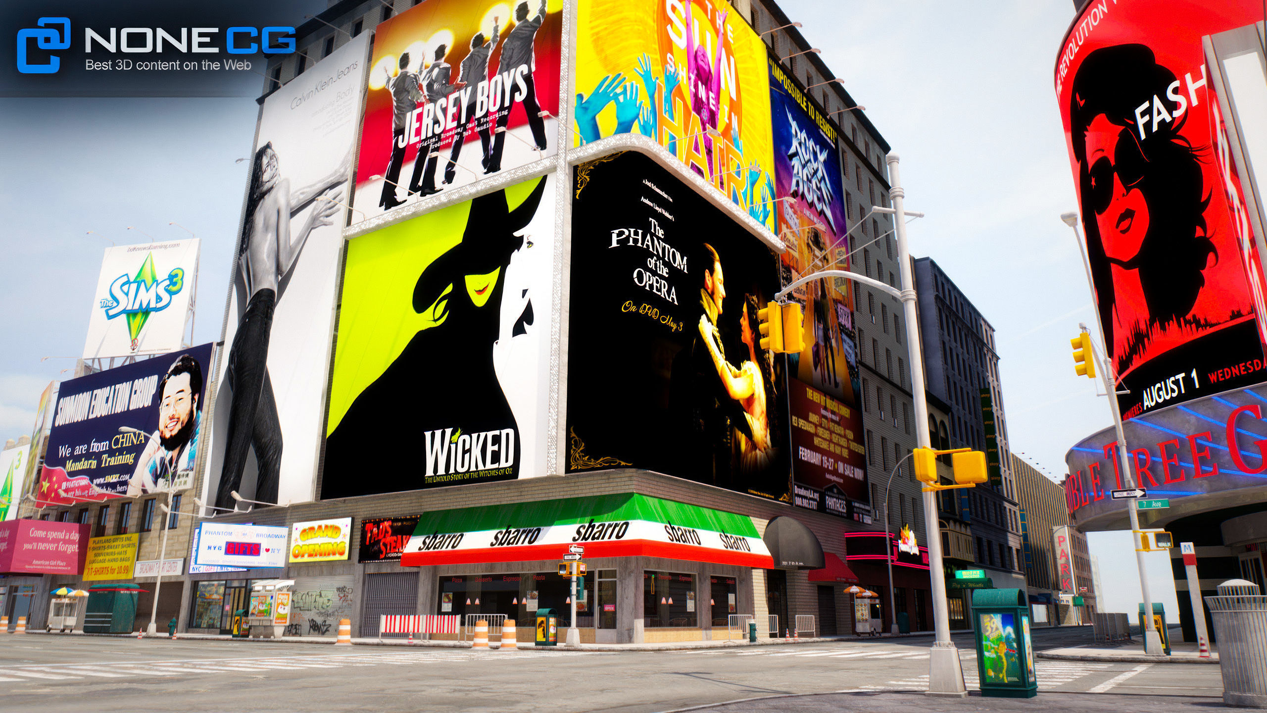 NYC Times Square v2 3D model_35