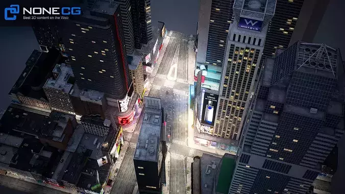New York Times Square v2 3D model 4