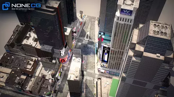 New York Times Square v2 3D model 3