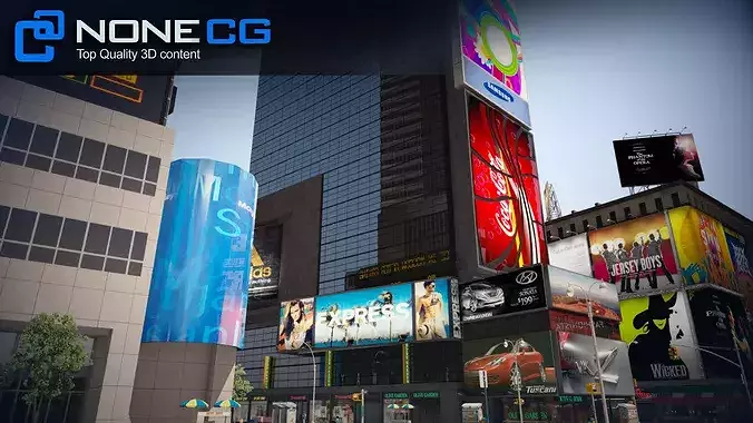 New York Times Square v2 3D model 2