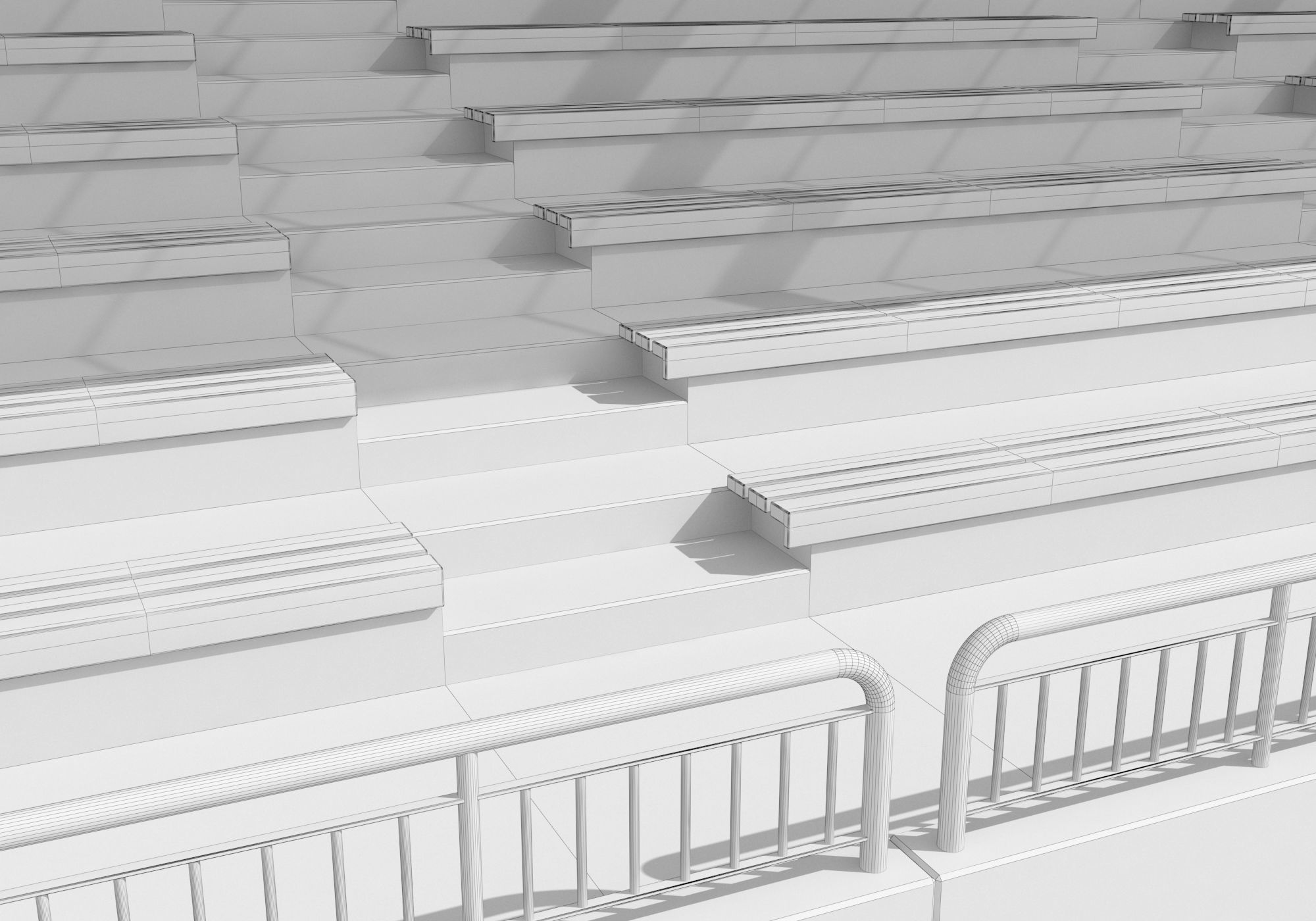 Tribune For Sport Areas With Canopy 3D model_14