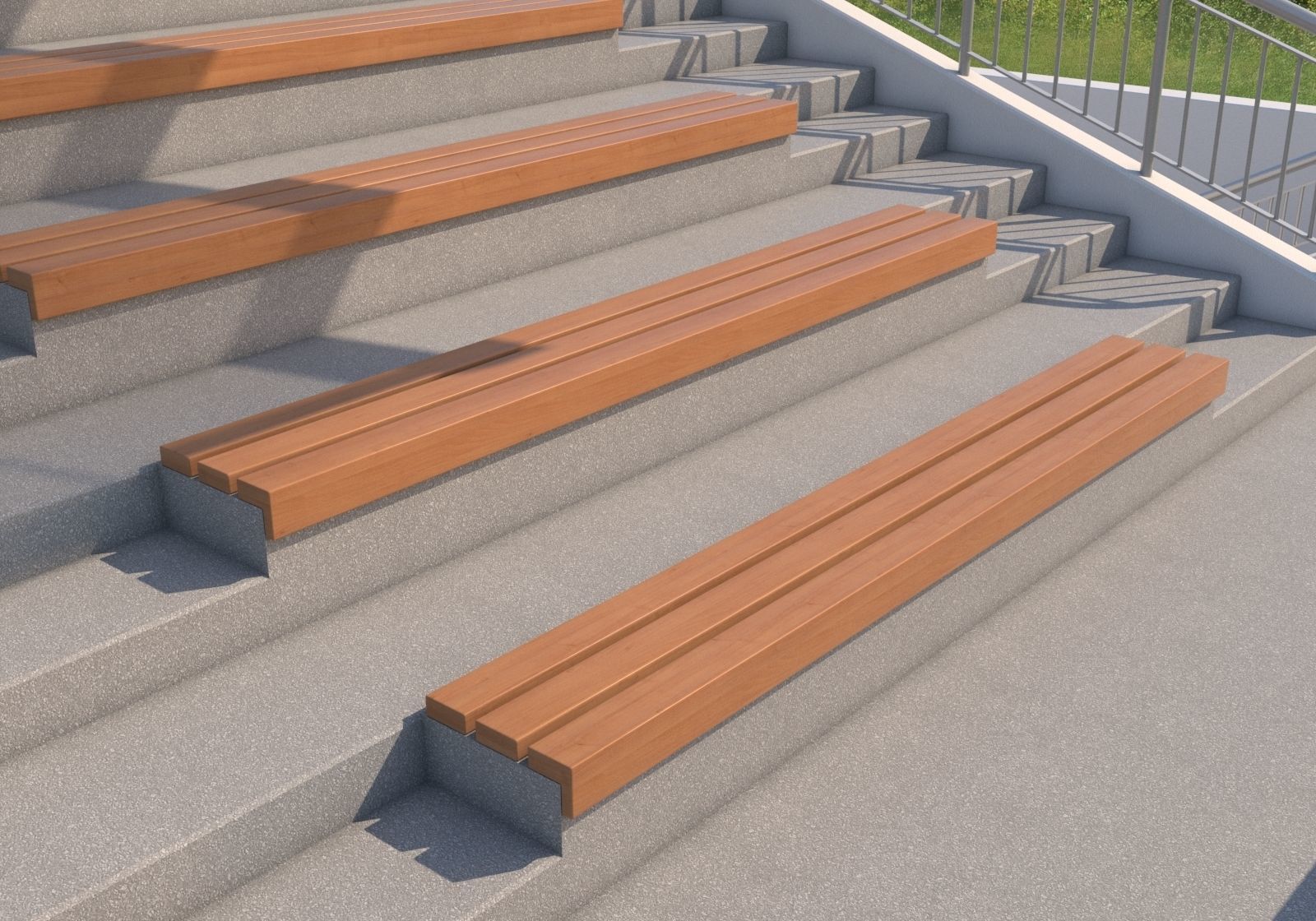 Tribune For Sport Areas With Canopy 3D model_9