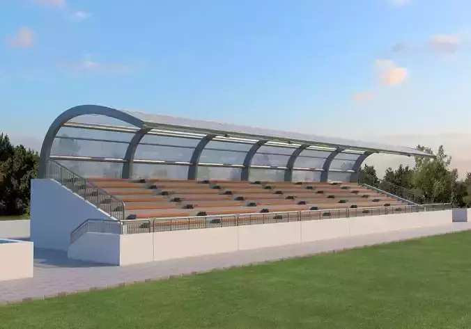 Tribune For Sport Areas With Canopy