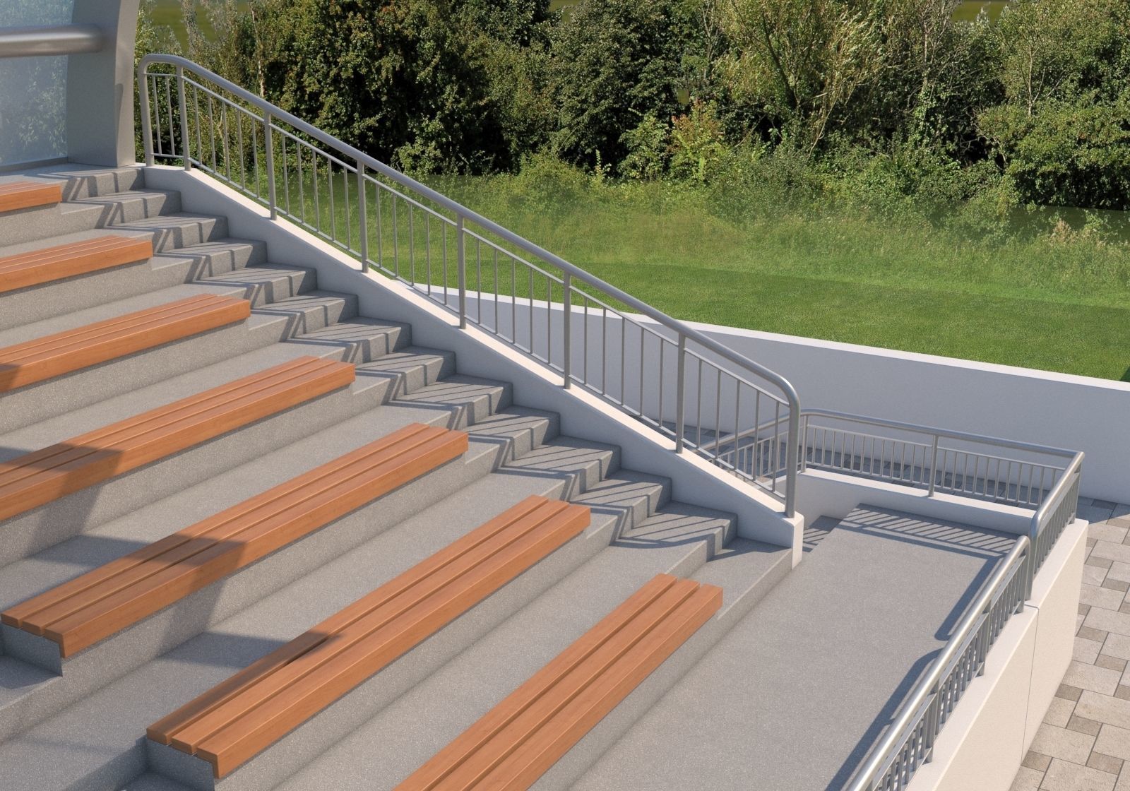 Tribune For Sport Areas With Canopy 3D model_5