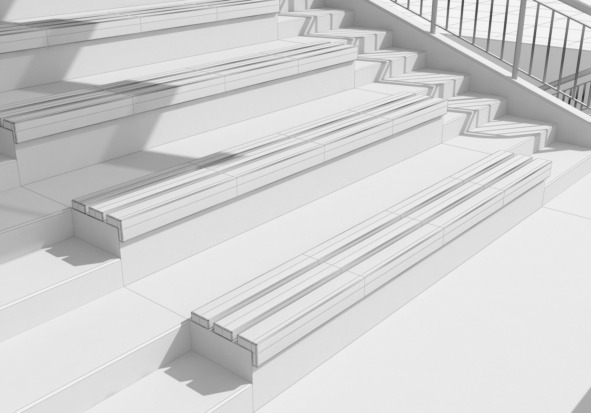 Tribune For Sport Areas With Canopy 3D model_19